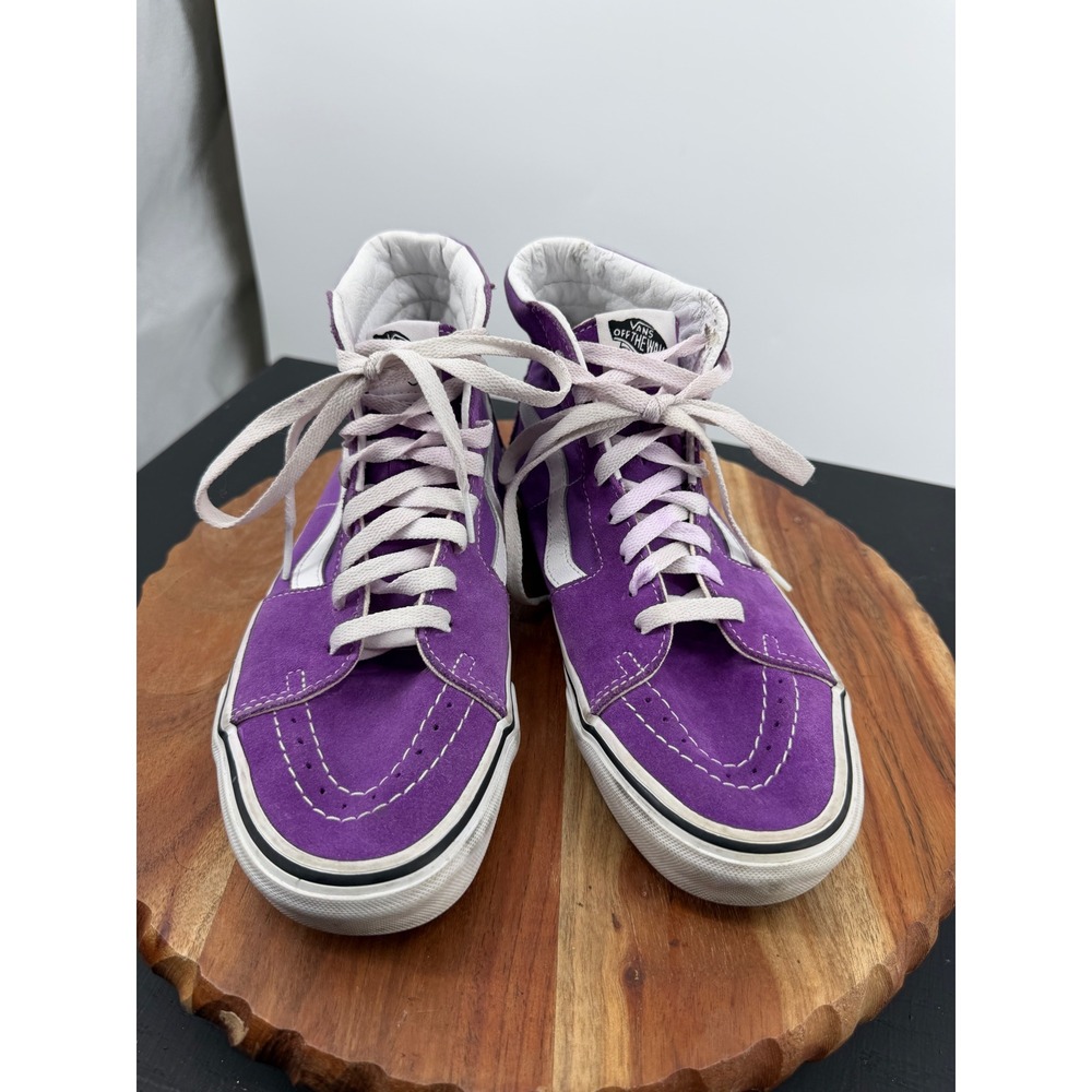 Vans Sk8-Hi Sneakers Womens 8.5 Purple Suede Canvas High Top Skate Shoes - Picture 2 of 9